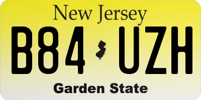 NJ license plate B84UZH