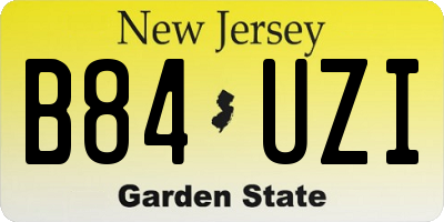 NJ license plate B84UZI