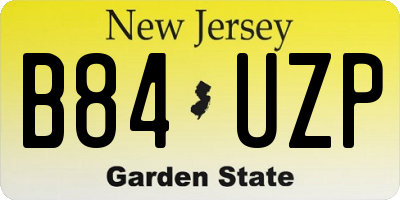 NJ license plate B84UZP