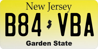 NJ license plate B84VBA