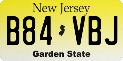 NJ license plate B84VBJ
