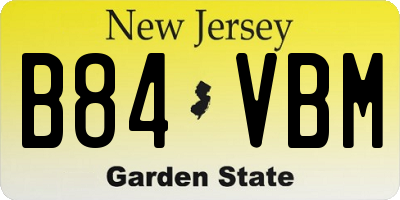 NJ license plate B84VBM