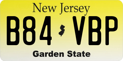 NJ license plate B84VBP
