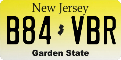 NJ license plate B84VBR