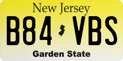 NJ license plate B84VBS