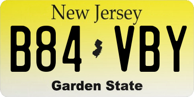 NJ license plate B84VBY