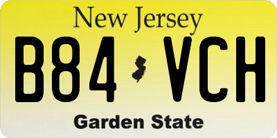 NJ license plate B84VCH