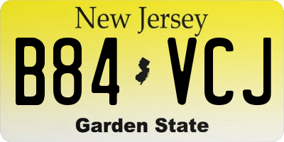 NJ license plate B84VCJ