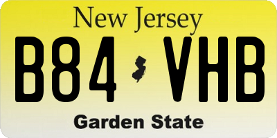 NJ license plate B84VHB
