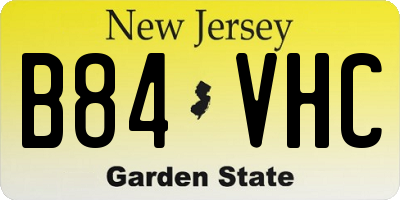 NJ license plate B84VHC