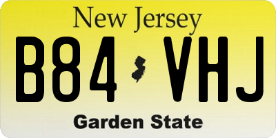 NJ license plate B84VHJ