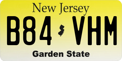 NJ license plate B84VHM