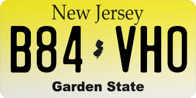 NJ license plate B84VHO