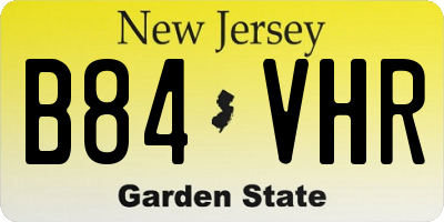 NJ license plate B84VHR