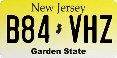 NJ license plate B84VHZ