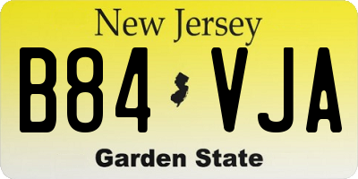 NJ license plate B84VJA