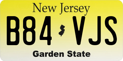 NJ license plate B84VJS