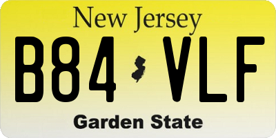 NJ license plate B84VLF