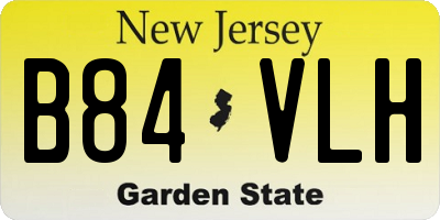 NJ license plate B84VLH