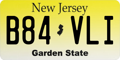 NJ license plate B84VLI