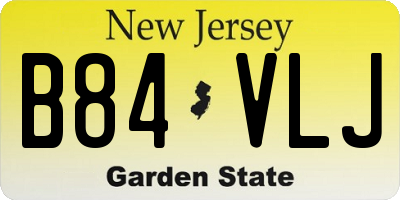 NJ license plate B84VLJ