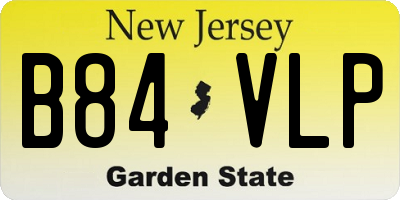 NJ license plate B84VLP