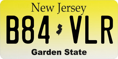 NJ license plate B84VLR