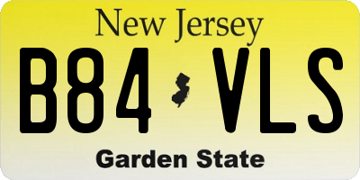 NJ license plate B84VLS