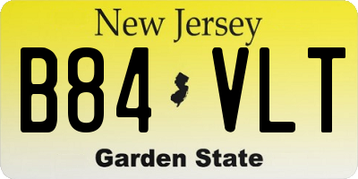 NJ license plate B84VLT