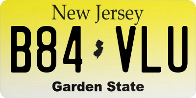 NJ license plate B84VLU