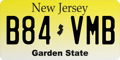 NJ license plate B84VMB