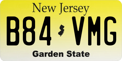 NJ license plate B84VMG