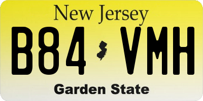 NJ license plate B84VMH