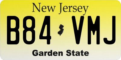 NJ license plate B84VMJ