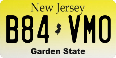 NJ license plate B84VMO