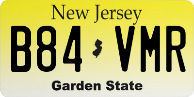 NJ license plate B84VMR