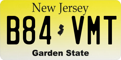 NJ license plate B84VMT