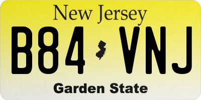 NJ license plate B84VNJ