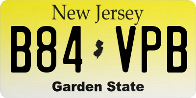 NJ license plate B84VPB