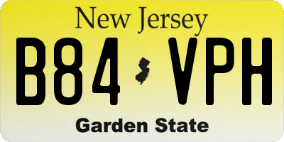 NJ license plate B84VPH