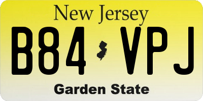 NJ license plate B84VPJ
