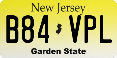 NJ license plate B84VPL