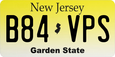 NJ license plate B84VPS