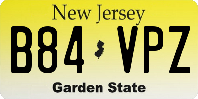 NJ license plate B84VPZ