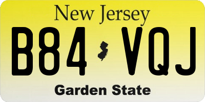 NJ license plate B84VQJ