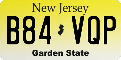 NJ license plate B84VQP