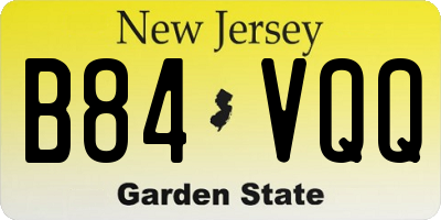 NJ license plate B84VQQ