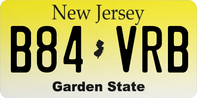 NJ license plate B84VRB