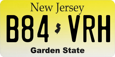 NJ license plate B84VRH