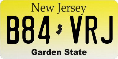 NJ license plate B84VRJ